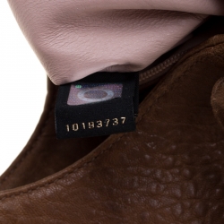 مملوكة مسبقًا حقيبة بلغاري شاندرا جلد ريديوسد بنية فاتحة