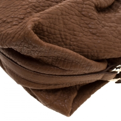 مملوكة مسبقًا حقيبة بلغاري شاندرا جلد ريديوسد بنية فاتحة