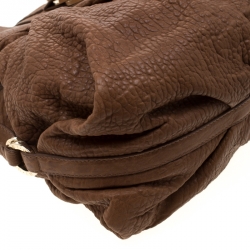 مملوكة مسبقًا حقيبة بلغاري شاندرا جلد ريديوسد بنية فاتحة