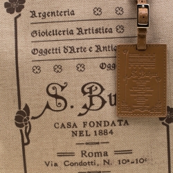 Pre Owned Bvlgari Beige/Brown S.Bulgaria Coated Canvas Tote