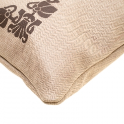 Pre Owned Bvlgari Beige/Brown S.Bulgaria Coated Canvas Tote