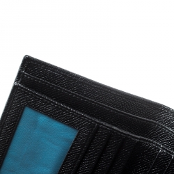 Bvlgari Black Leather Bifold Wallet