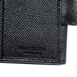 Bvlgari Black Leather Bifold Wallet