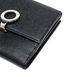 Bvlgari Black Leather Bifold Wallet