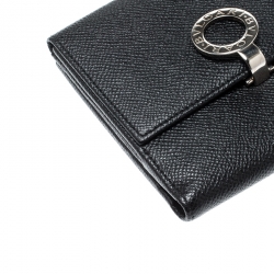 Bvlgari Black Leather Bifold Wallet