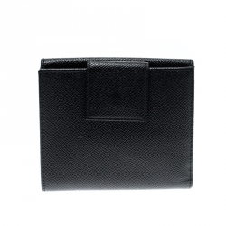 Bvlgari Black Leather Bifold Wallet