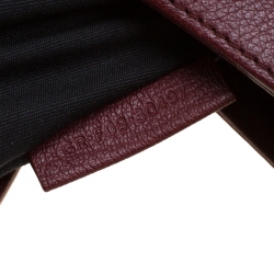 Bvlgari Burgundy Leather Chandra Shoulder Bag 