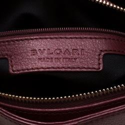 Bvlgari Burgundy Leather Chandra Shoulder Bag 