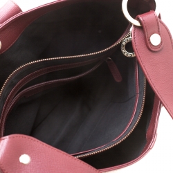 Bvlgari Burgundy Leather Chandra Shoulder Bag 