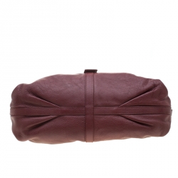 Bvlgari Burgundy Leather Chandra Shoulder Bag 