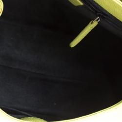 مملوكة مسبقًا Bvlgari Lime Green Leather Shoulder Bag