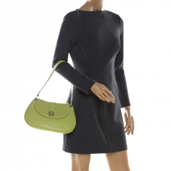 مملوكة مسبقًا Bvlgari Lime Green Leather Shoulder Bag