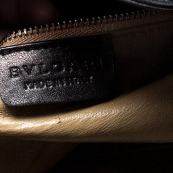 Pre Owned Bvlgari Black Leather Twistino Tina Tote