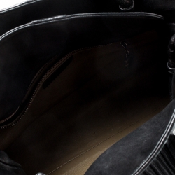 Pre Owned Bvlgari Black Leather Twistino Tina Tote