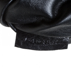 Bvlgari Black Leather Leoni Flap Clutch 