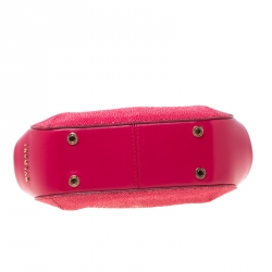 Bvlgari Magenta Stingray and Leather Small Serpenti Hypnotic Top Handle Bag 