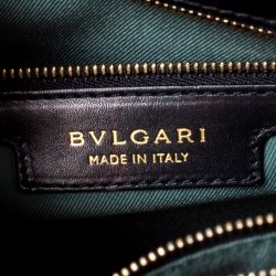 Pre Owned حقيبة كتف بلغاري سربنتي فوريفر كبيرة سحلية خضراء