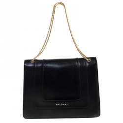 Pre Owned حقيبة كتف بلغاري سربنتي فوريفر كبيرة سحلية خضراء