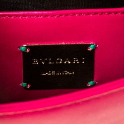 Bvlgari Dark Pink Leather and Stingray Serpenti Forever Shoulder Bag