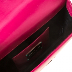 Bvlgari Dark Pink Leather and Stingray Serpenti Forever Shoulder Bag