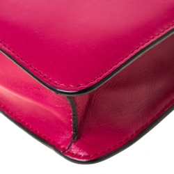 Bvlgari Dark Pink Leather and Stingray Serpenti Forever Shoulder Bag