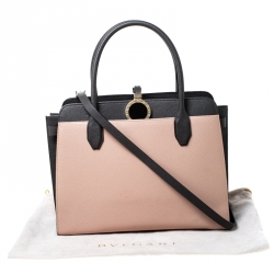 Bvlgari Beige/Grey Leather Alba Tote 