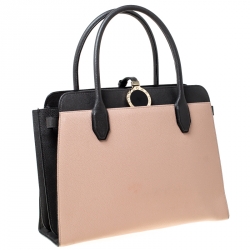 Bvlgari Beige/Grey Leather Alba Tote 
