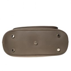 Bvlgari Olive Green Leather Leoni Top Handle Bag 