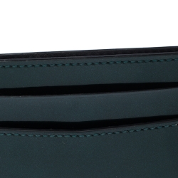 Pre Owned Bvlgari  Dark Green Patent Leather Serpenti Forever Card Holder