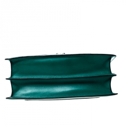 Bvlgari Green Leather Large Serpenti Forever Flap Bag