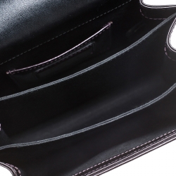 Pre Owned Bvlgari Burgundy Patent Leather Serpenti Forever Flap Top Handle Bag