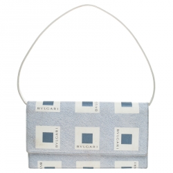 Bvlgari Grey Nylon and Leather Shoulder Bag