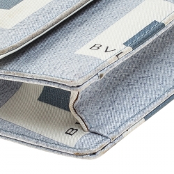 Bvlgari Grey Nylon and Leather Shoulder Bag