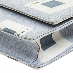 Bvlgari Grey Nylon and Leather Shoulder Bag