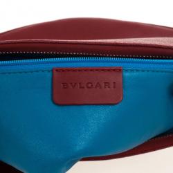 Pre Owned Bvlgari Leather Small Mathlida Shoulder Bag