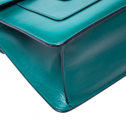 مملوكة مسبقًا Bvlgari Green Leather Serpenti Forever Shoulder Bag