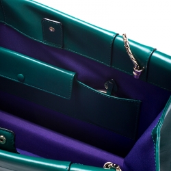 مملوكة مسبقًا Bvlgari Green Leather Serpenti Forever Shoulder Bag