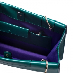 مملوكة مسبقًا Bvlgari Green Leather Serpenti Forever Shoulder Bag