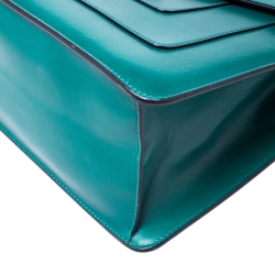 مملوكة مسبقًا Bvlgari Green Leather Serpenti Forever Shoulder Bag