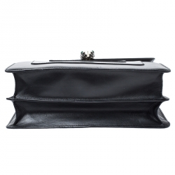 مملوكة مسبقًا حقيبة كتف بلغاري سربنتي فوريفر كبيرة جلد سوداء