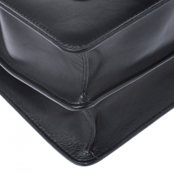 مملوكة مسبقًا حقيبة كتف بلغاري سربنتي فوريفر كبيرة جلد سوداء