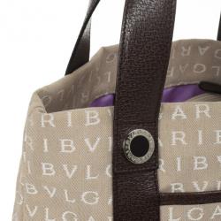 Pre Owned Bvlgari Logo Small Tote Bag