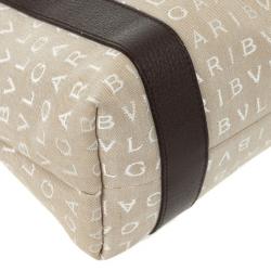 Pre Owned Bvlgari Logo Small Tote Bag