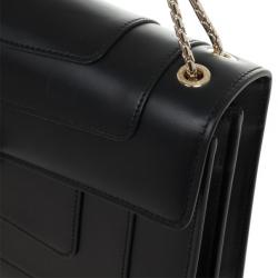 Pre Owned Bvlgari Black Leather Serpenti Shoulder Bag