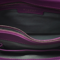 مملوكة مسبقًا Bvlgari Purple Leather Medium Serpenti Forever Flap Shoulder Bag