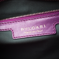 مملوكة مسبقًا Bvlgari Purple Leather Medium Serpenti Forever Flap Shoulder Bag