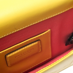 Bvlgari Yellow Leather Small Serpenti Forever Shoulder Bag