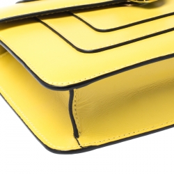 Bvlgari Yellow Leather Small Serpenti Forever Shoulder Bag