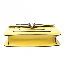 Bvlgari Yellow Leather Small Serpenti Forever Shoulder Bag