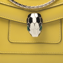 Bvlgari Yellow Leather Small Serpenti Forever Shoulder Bag